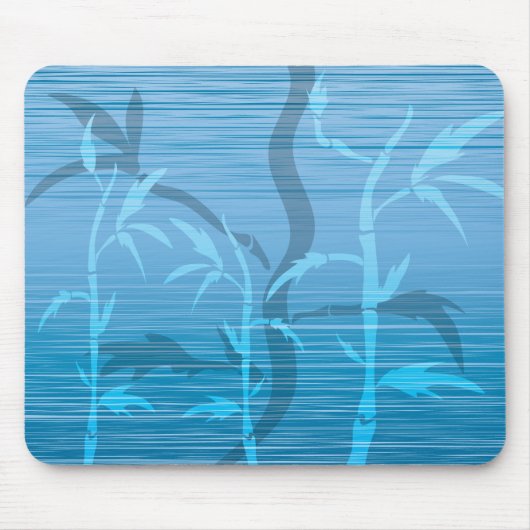 Blaue Bambusmausunterlage Mousepad (Vorne)