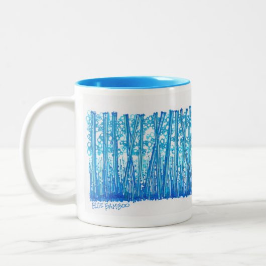 Blaue Bambussammlung Zweifarbige Tasse (Links)
