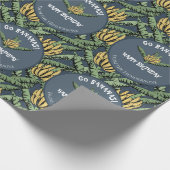 Blaue Bananen der tropischen Marine Birthday Banan Geschenkpapier (Ecke)