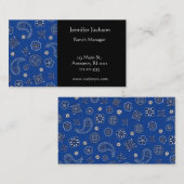 Blaue Bandana-Visitenkarten Visitenkarte (Vorne/Hinten)