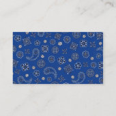 Blaue Bandana-Visitenkarten Visitenkarte (Rückseite)