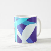 Blaue Bänder Kaffeetasse (VorderseiteRechts)