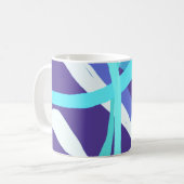 Blaue Bänder Kaffeetasse (Vorderseite Links)