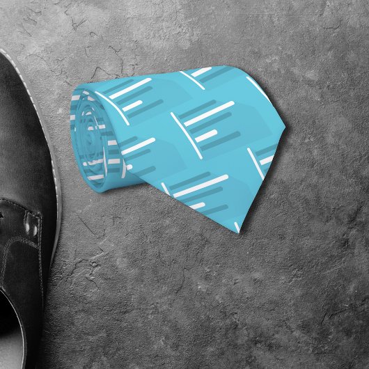 Blaue Bar Graphs Nahtloses Muster Krawatte