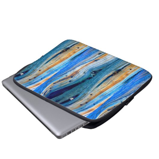 blaue Barnboards Laptopschutzhülle (Vorne Knopf)