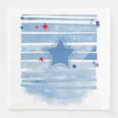 Blaue Bars mit Splash und Stars Serviette (Vorderseite)
