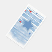 Blaue Bars mit Splash und Stars Serviette (Ecke)