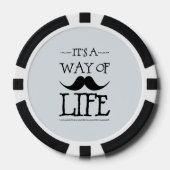 Blaue Bart Manier des Lebens Pokerchips (Vorderseite)
