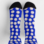 Blaue Baseball-Crew Socken (Oben)