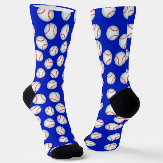 Blaue Baseball-Crew Socken (Gewinkelt)