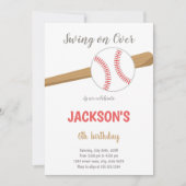 Blaue Baseball-Geburtstagsfeier Einladung (Vorderseite)