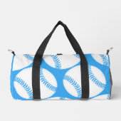 Blaue Baseball-Muster-Schraubenball-Grafiken Duffle Bag (Vorderseite)