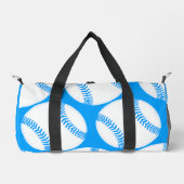 Blaue Baseball-Muster-Screwball-Grafiken Duffle Bag (Vorderseite)