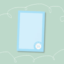 Blaue Baseball personalisierte Post-it-Notizen für Post-it Klebezettel