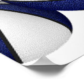 Blaue Basketball Geburtstagsfeier Poster (Ecke)