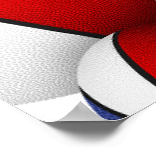 Blaue Basketball Geburtstagsfeier Poster (Ecke)