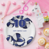 Blaue Basketball Party Pappteller (Party)