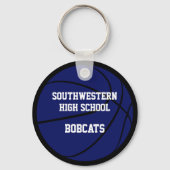 Blaue Basketball Schlüsselanhänger (Rückseite)