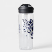 Blaue Basketball-Stars personalisiert Trinkflasche (Vorderseite)