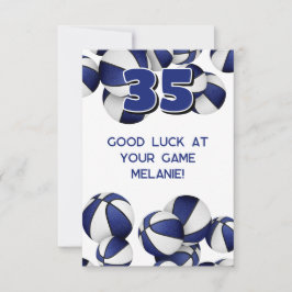 Blaue Basketball-viel Glück im Spiel Karte