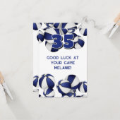 Blaue Basketball-viel Glück im Spiel Karte (Vorderseite/Rückseite Beispiel)