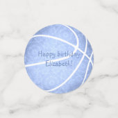Blaue Basketballmädchen Sport Geburtstagsparty Konfetti (Klein Vorderseite)