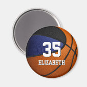 Blaue Basketballmannschaftsgeschenke Magnet (Vorderseite/Rückseite)