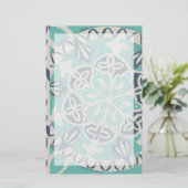 Blaue Batik-Fliese I Briefpapier (Stehend Vorderseite)