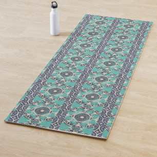 Blaue Batik-Fliese II Yogamatte