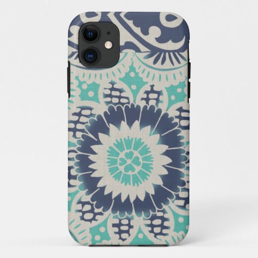 Blaue Batik-Fliese III Case-Mate iPhone Hülle (Rückseite)