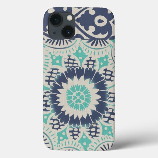Blaue Batik-Fliese III Case-Mate iPhone Hülle (Rückseite)