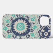 Blaue Batik-Fliese III Case-Mate iPhone Hülle (Rückseite (Horizontal))