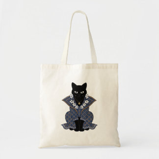 Blaue Batik-Katzenkönigin-Tasche Tragetasche