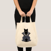 Blaue Batik-Katzenkönigin-Tasche Tragetasche (Vorderseite (Produkt))