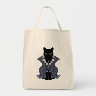 Blaue Batik-Katzenkönigin-Tasche Tragetasche