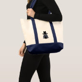Blaue Batik-Katzenkönigin-Tasche Tragetasche (Vorderseite (Produkt))