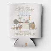 Blaue Bauern Marktwirtschaft Frische Brautpartys G Dosenkühler (Vorderseite)