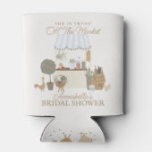 Blaue Bauern Marktwirtschaft Frische Brautpartys G Dosenkühler (Rückseite)