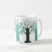Blaue Baum-Tasse Kaffeetasse (VorderseiteRechts)