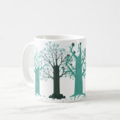 Blaue Baum-Tasse Kaffeetasse (Vorderseite Links)