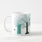 Blaue Baum-Tasse Kaffeetasse (Links)