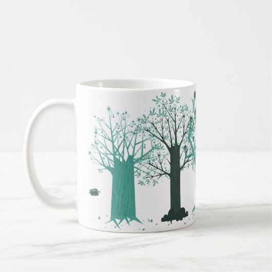Blaue Baum-Tasse Kaffeetasse (Links)