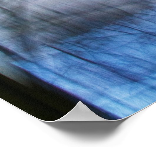 blaue Bäume Poster (Ecke)