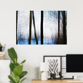 blaue Bäume Poster (Heimbüro)