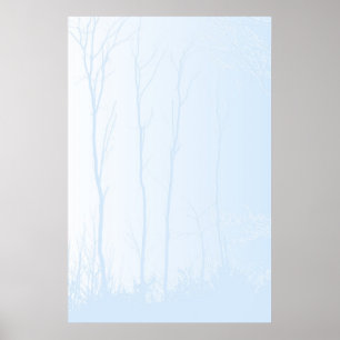 Blaue Bäume Poster