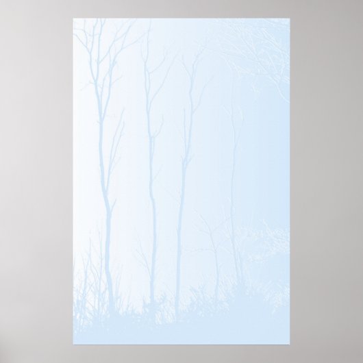 Blaue Bäume Poster (Vorne)