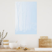 Blaue Bäume Poster (Küche)