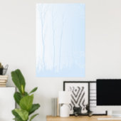 Blaue Bäume Poster (Heimbüro)