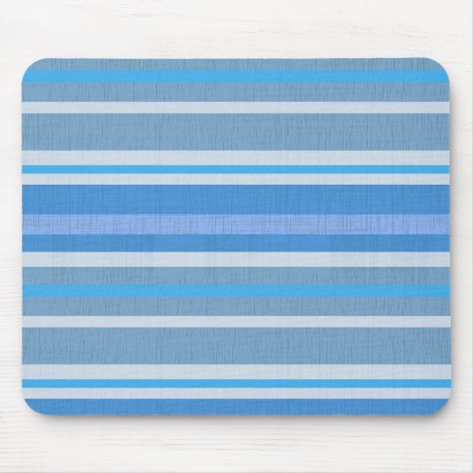 Blaue Baumwollstreifen Mousepad (Vorne)