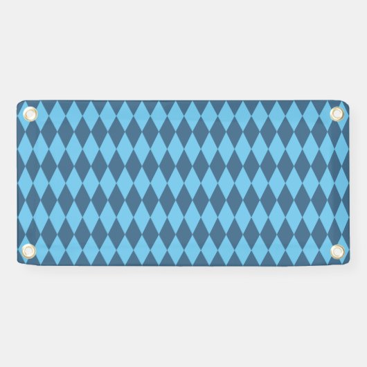 Blaue Bavaria Rhombus-Flaggenmuster Banner (Horizontal)
